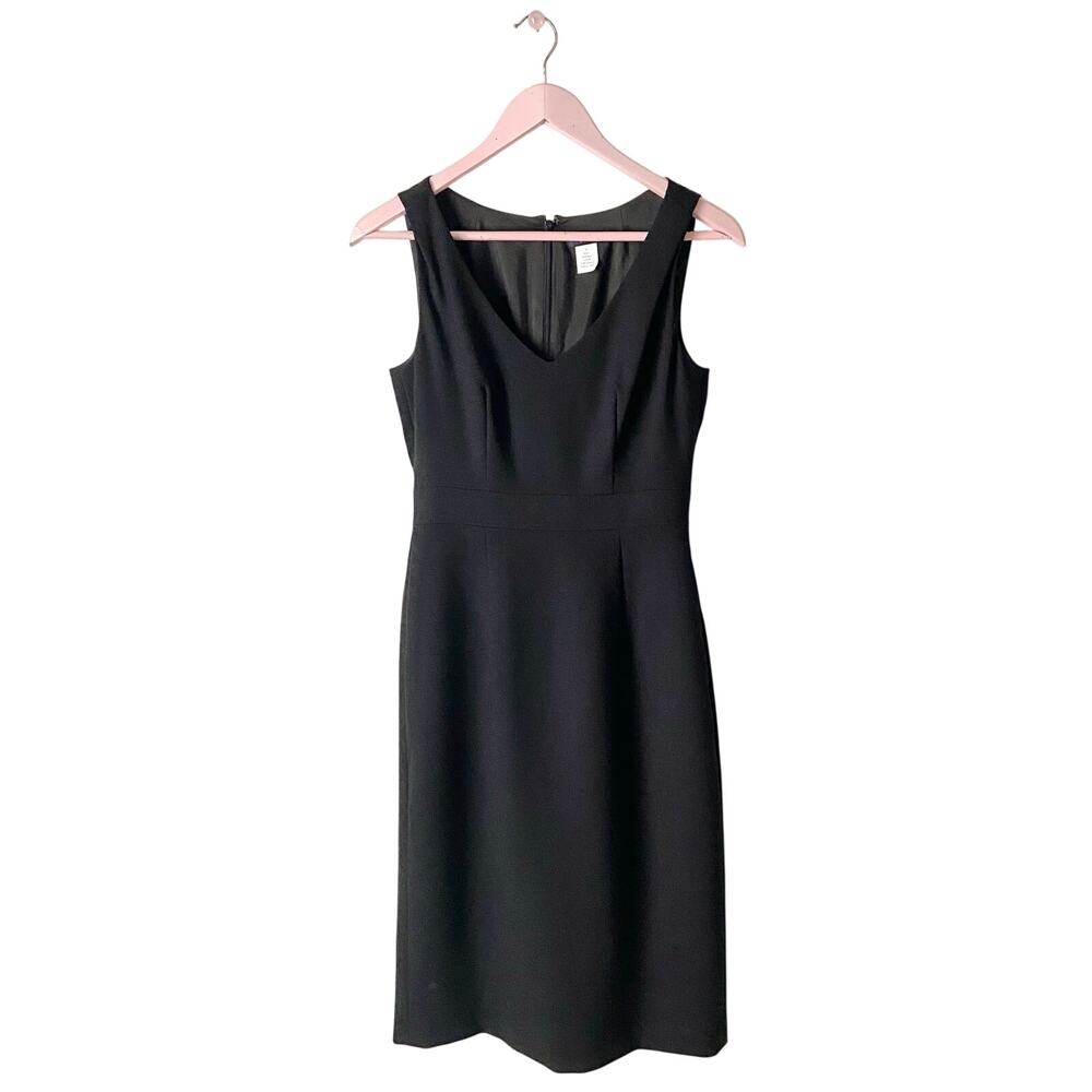 J. Crew Black Wool Pencil Dress